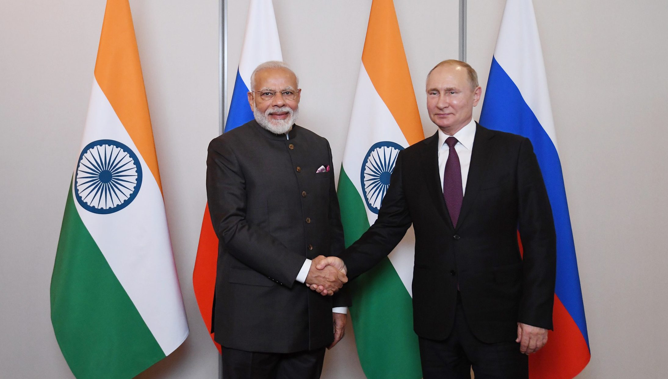 Meeting Of Pm With Mr Vladimir Putin President Of Russian Federation