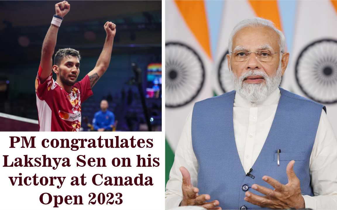 PM Congratulates Lakshya Sen On His Victory At Canada Open 2023 Prime