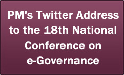 PM’s Twitter Address to the 18th National Conference on e-Governance