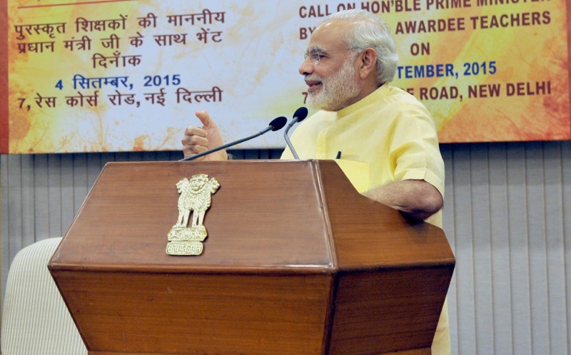 PM’s informal interaction with National Awardee Teachers’ on the eve of Teachers’ Day