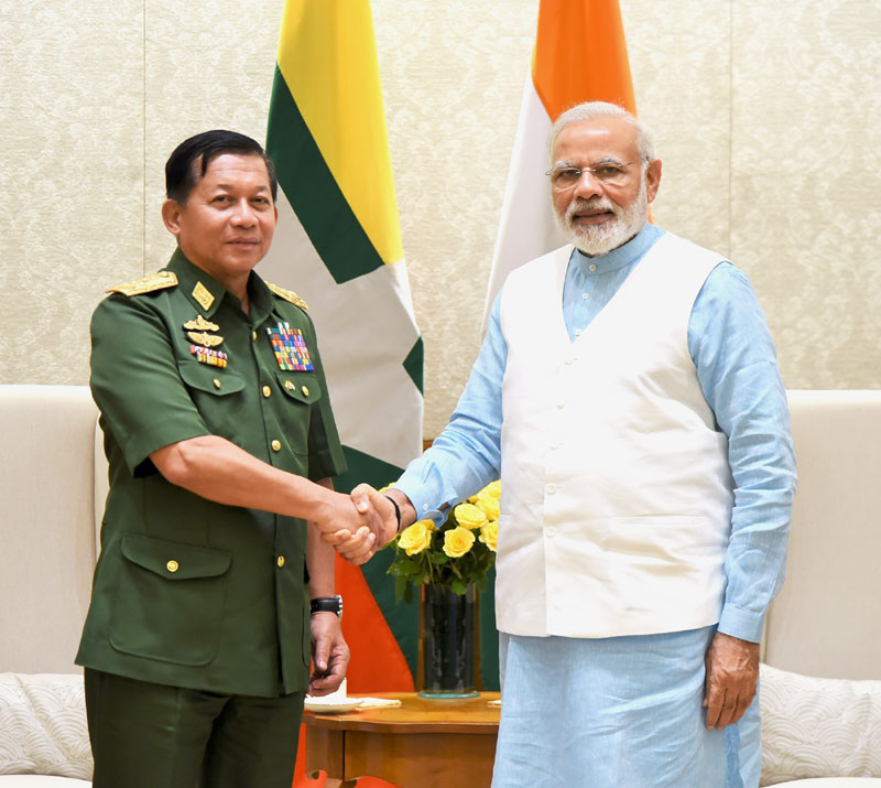 Sr. Gen. U Min Aung Hliang, Commander-in-Chief of the Myanmar Defence ...