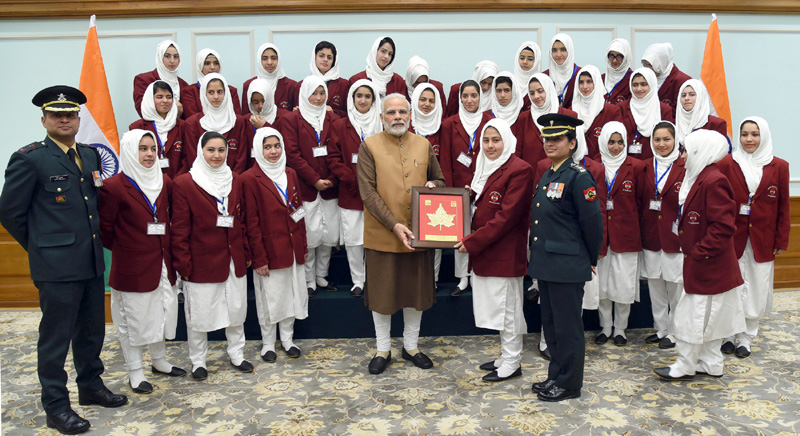 PM meets students from Jammu and Kashmir