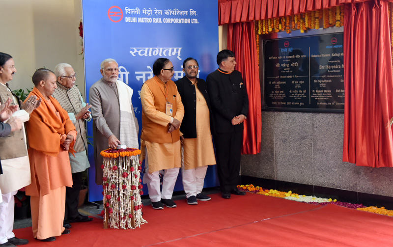 PM inaugurates new metro link between Noida and Delhi