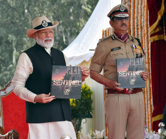 Pm Takes Salute At 50th Raising Day Ceremony Of Cisf At Ghaziabad Uttar