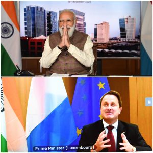 PM holds India – Luxembourg Virtual Summit with H.E. Xavier Bettel, Prime Minister of Grand Duchy of Luxembourg