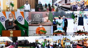 PM flags off eight trains facilitating seamless rail connectivity to Statue of Unity