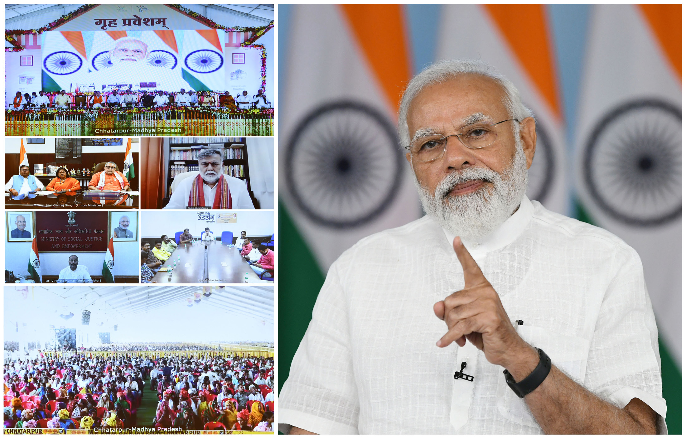 PM participates in ‘Grih Pravesham’ of more than 5 Lakh beneficiaries ...