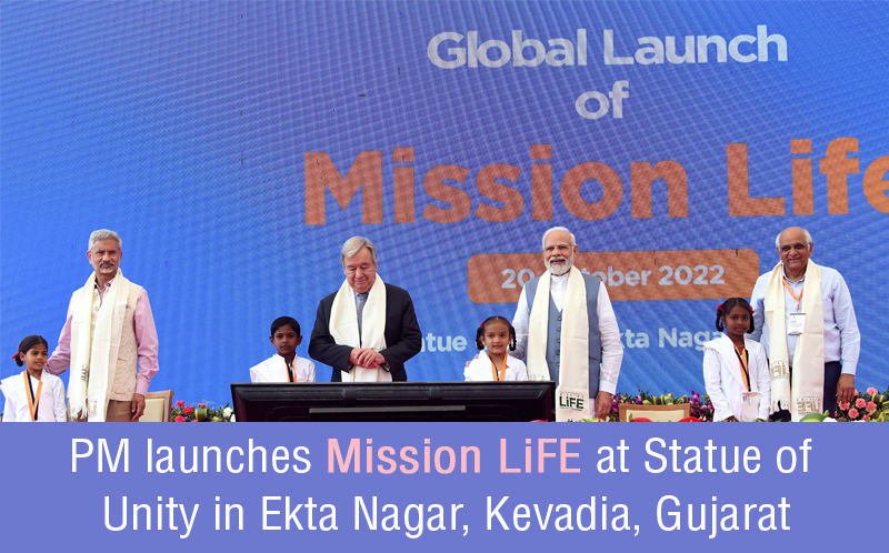 PM Launches Mission LiFE At Statue Of Unity In Ekta Nagar, Kevadia ...