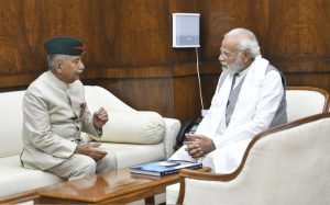 Lt. Governor of Ladakh, Brig. B.D. Mishra (Retd.) calls on the PM