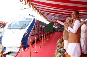 PM flags off Vande Bharat Express at Rani Kamlapati Station, Bhopal, Madhya Pradesh