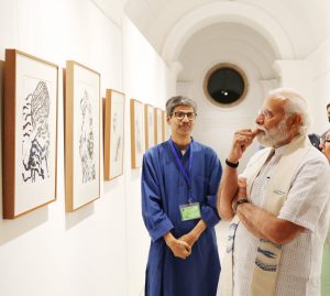 PM visits Jana Shakti Art Exhibition at National Gallery of Modern Art in Delhi