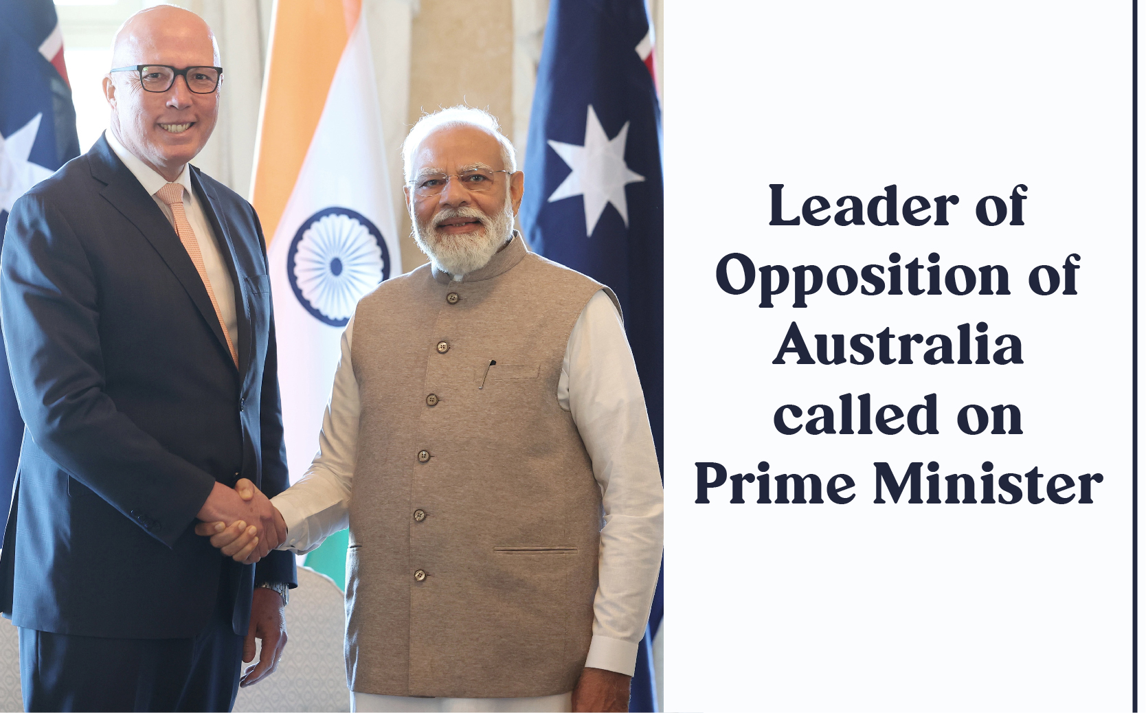 Leader Of Opposition Of Australia Called On PM | Prime Minister Of India