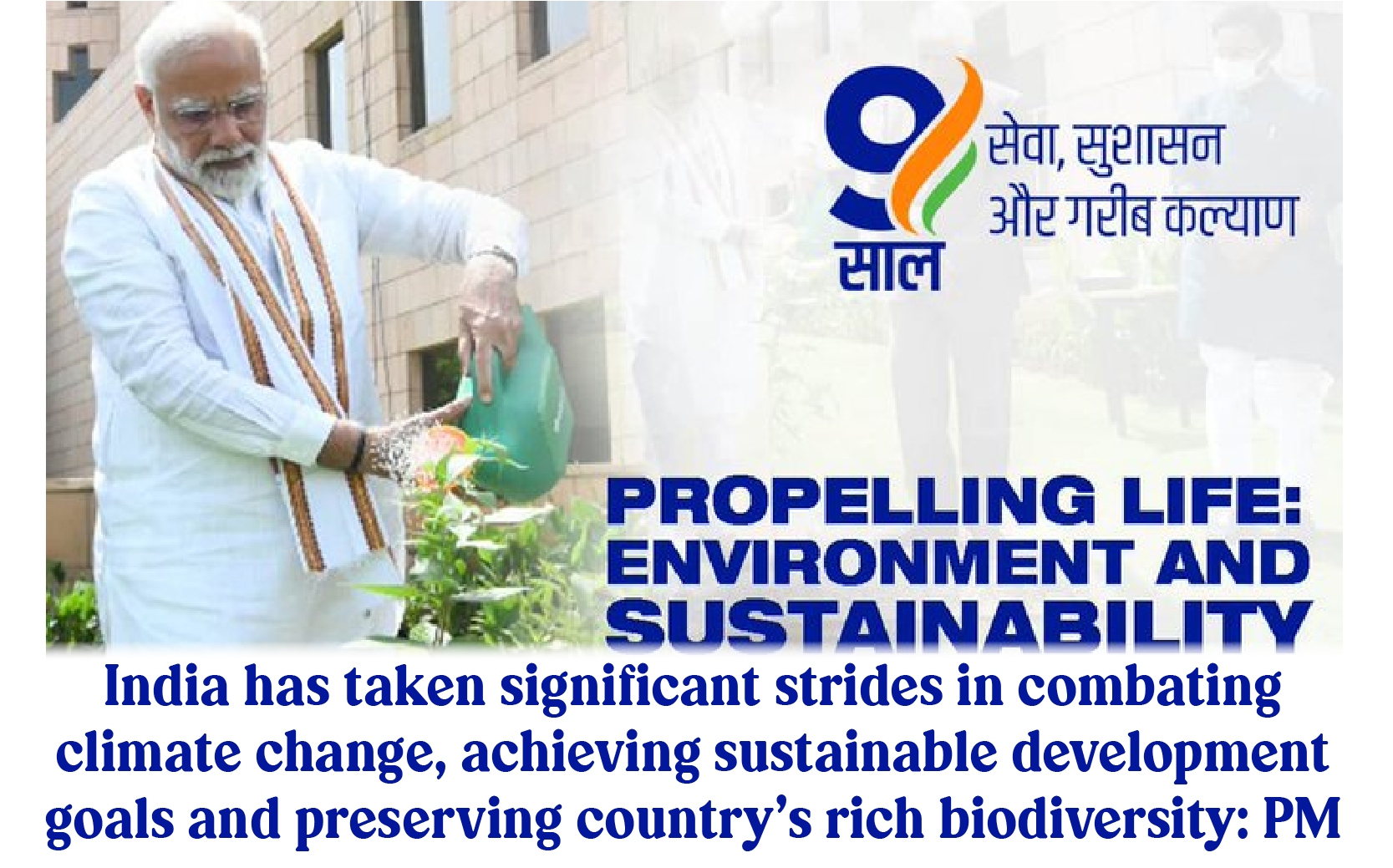 India has taken significant strides in combating climate change ...