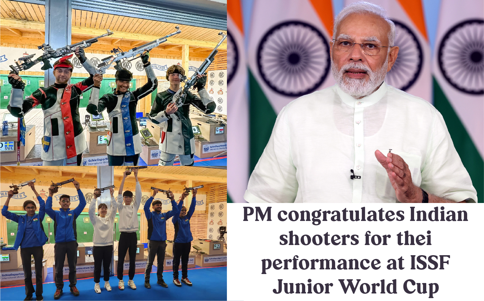 PM congratulates Indian shooters for their performance at ISSF Junior