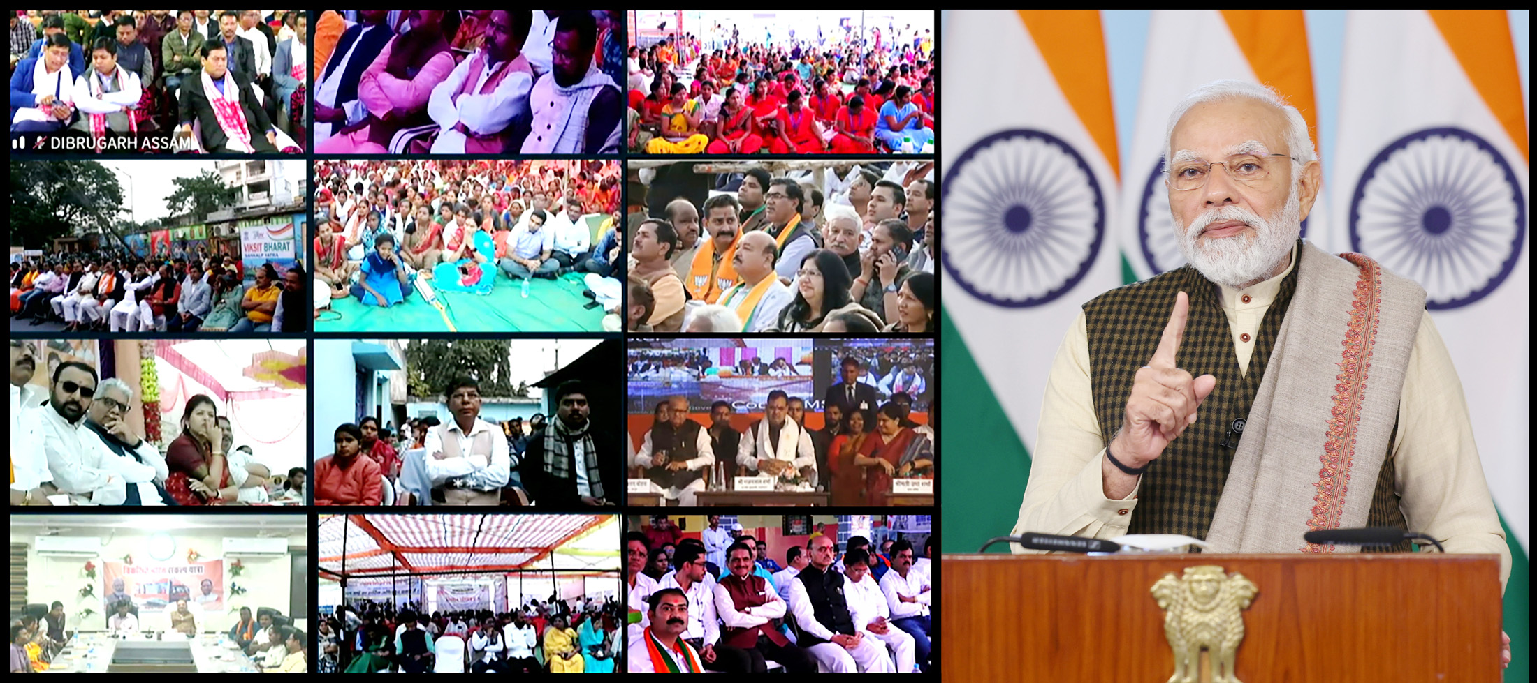 PM addresses beneficiaries of Viksit Bharat Sankalp Yatra