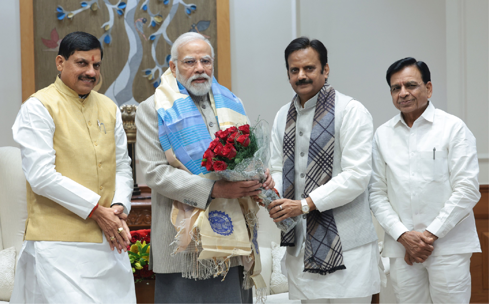 madhya-pradesh-cm-and-deputy-cms-meet-pm-prime-minister-of-india