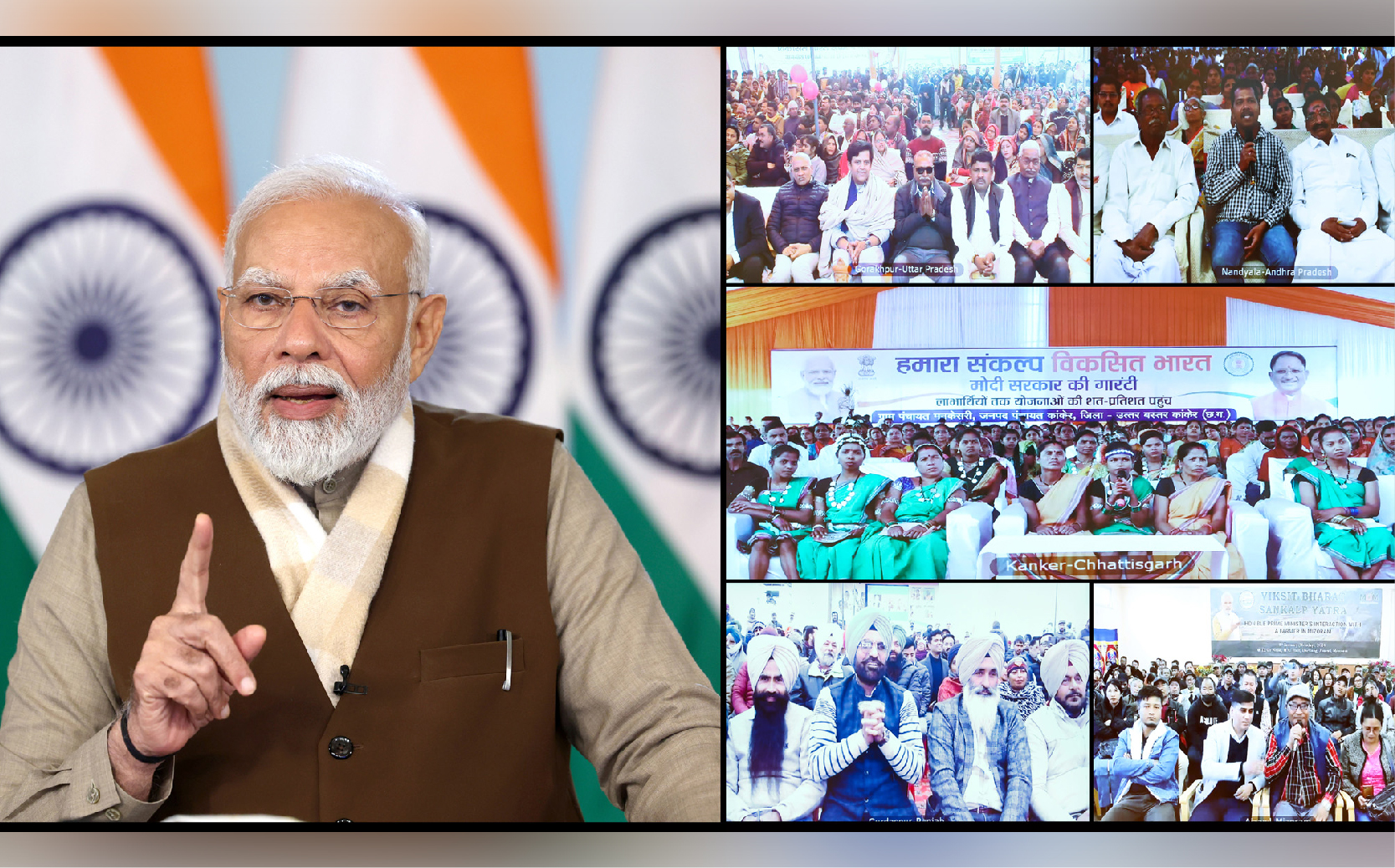 PM’s address during the interaction with beneficiaries of Viksit Bharat ...