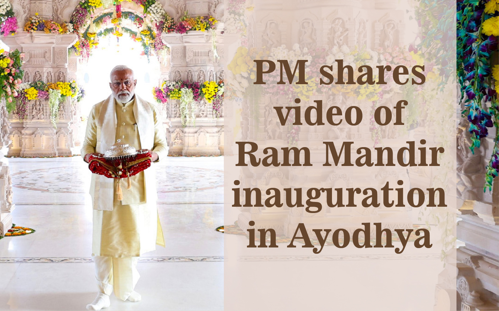 Pm Shares Video Of Ram Mandir Inauguration In Ayodhya Prime Minister