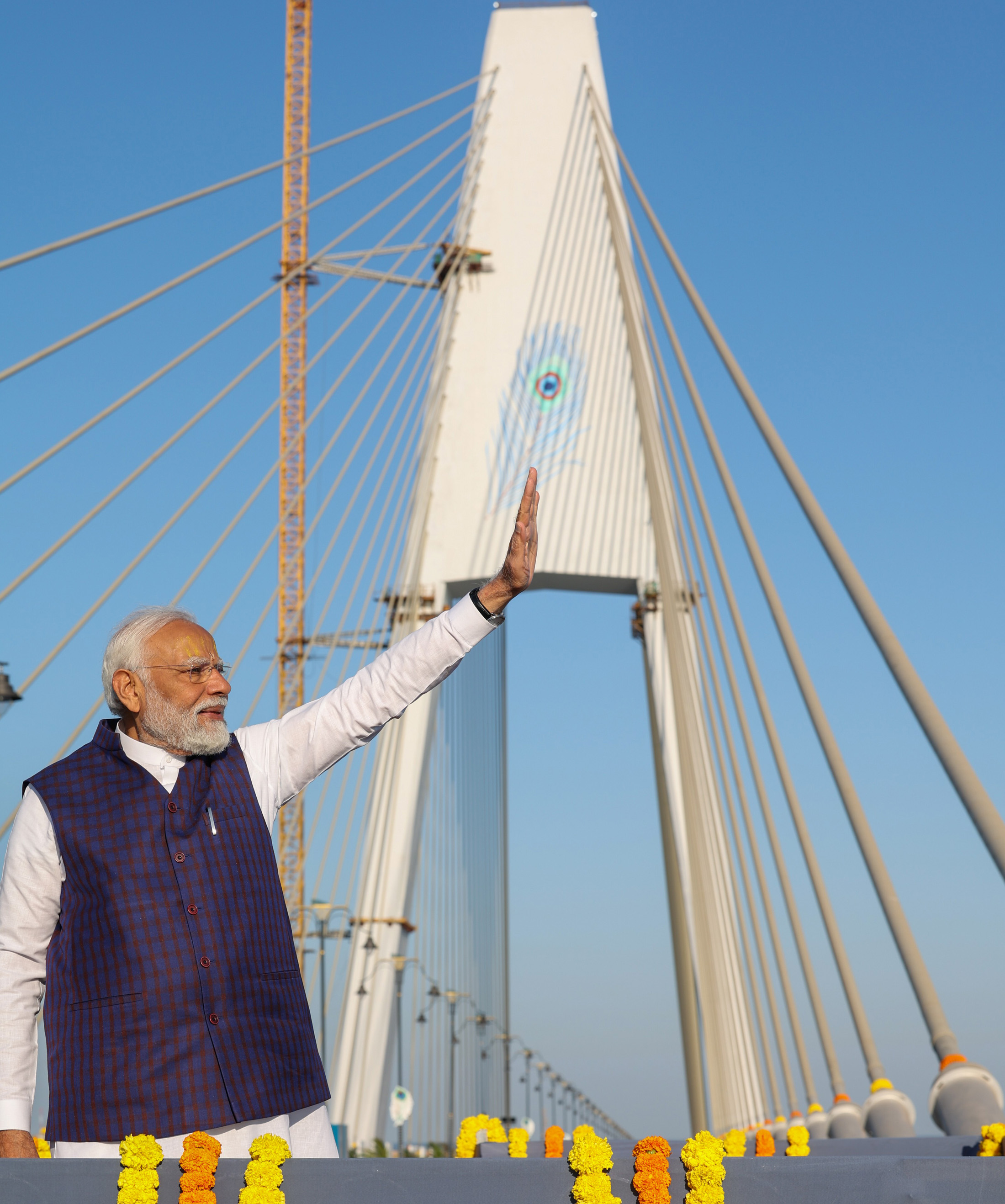 PM inaugurates Sudarshan Setu connecting Okha mainland and Beyt Dwarka island in Gujarat