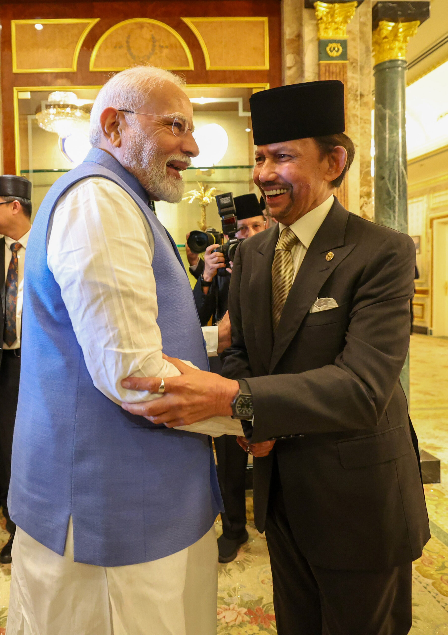 PM meets His Majesty Sultan Haji Hassanal Bolkiah, in Brunei on September 04, 2024.