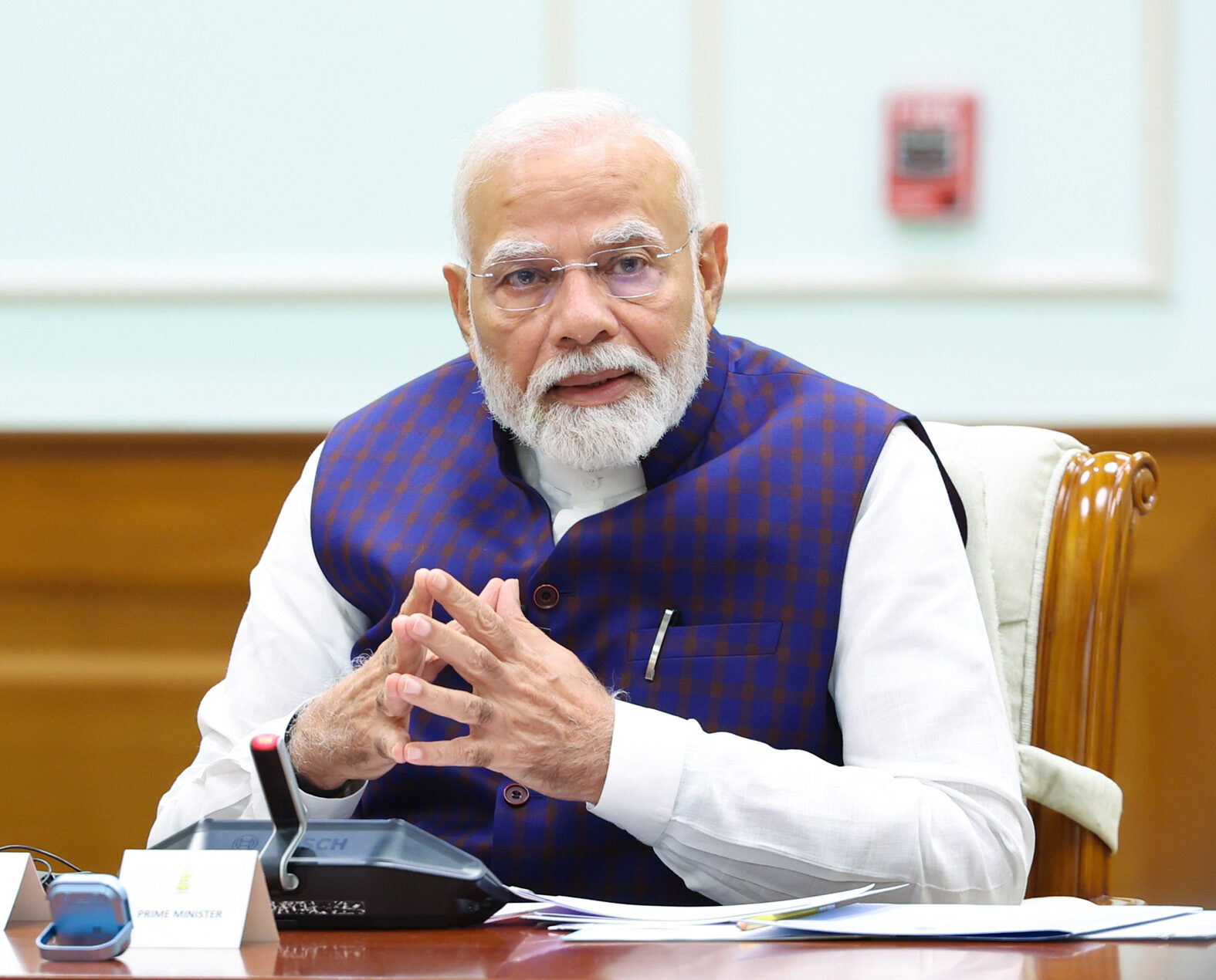 PM chairs the Semiconductor Executives roundtable, in New Delhi on September 10, 2024.