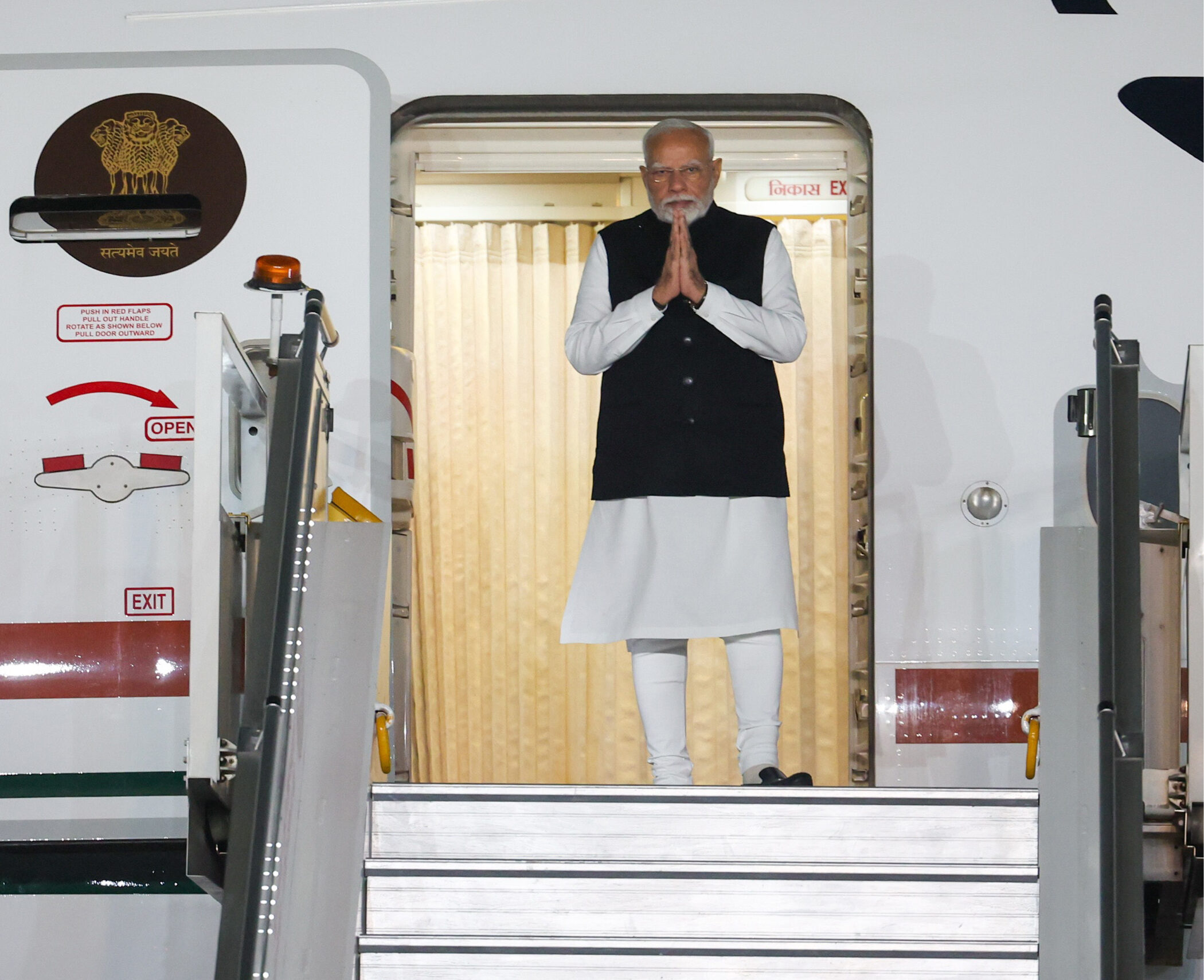 PM arrives for New Delhi from Kazan, Russia on October 24, 2024.