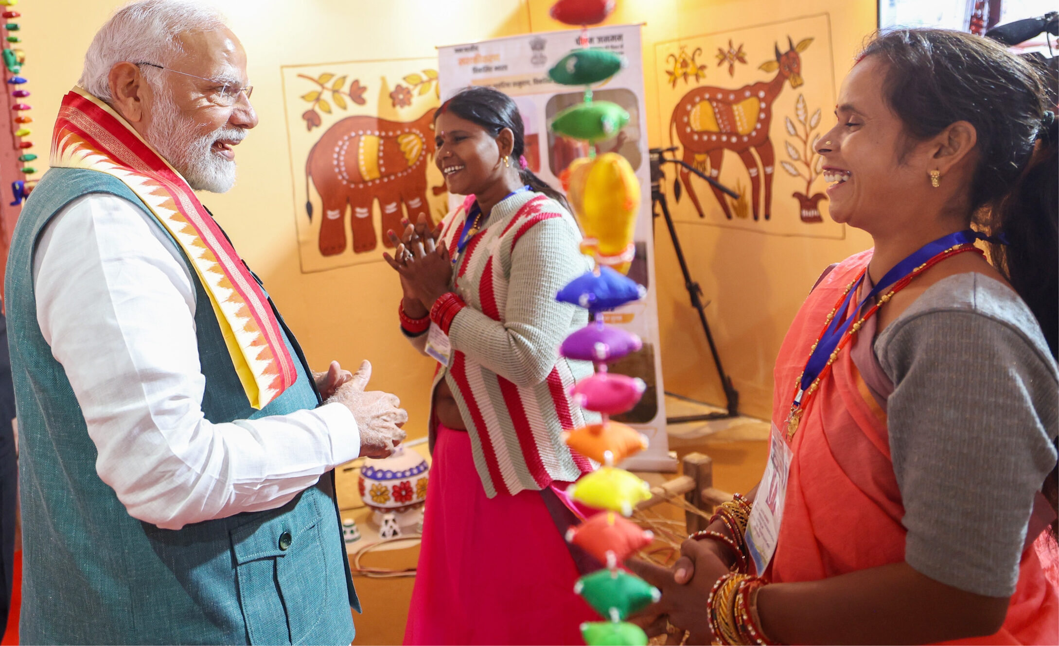 PM visits Tribal Haat in Jamui, Bihar