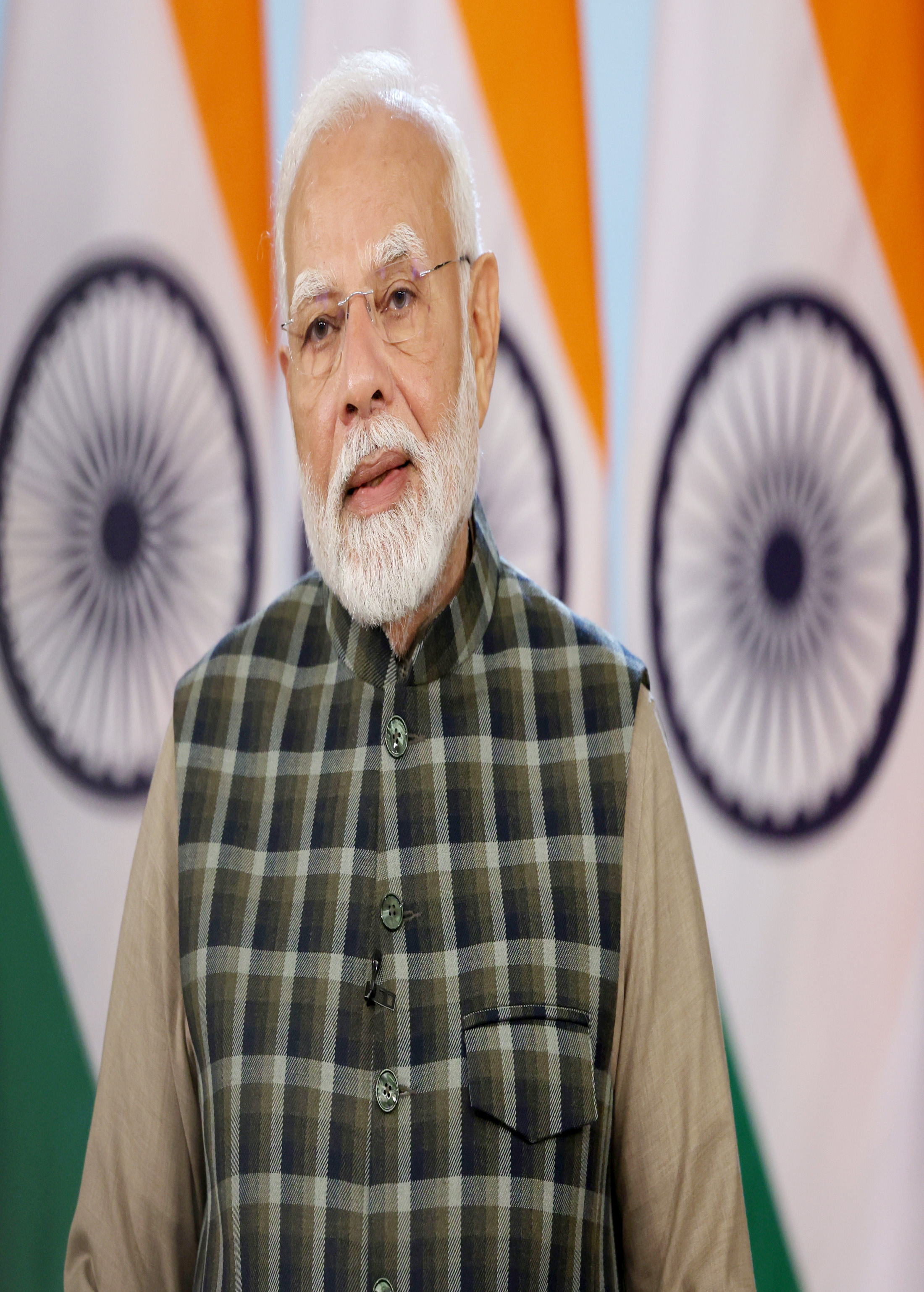 PM addressing a programme organised by Ramakrishna Math in Ahmedabad via video conferencing