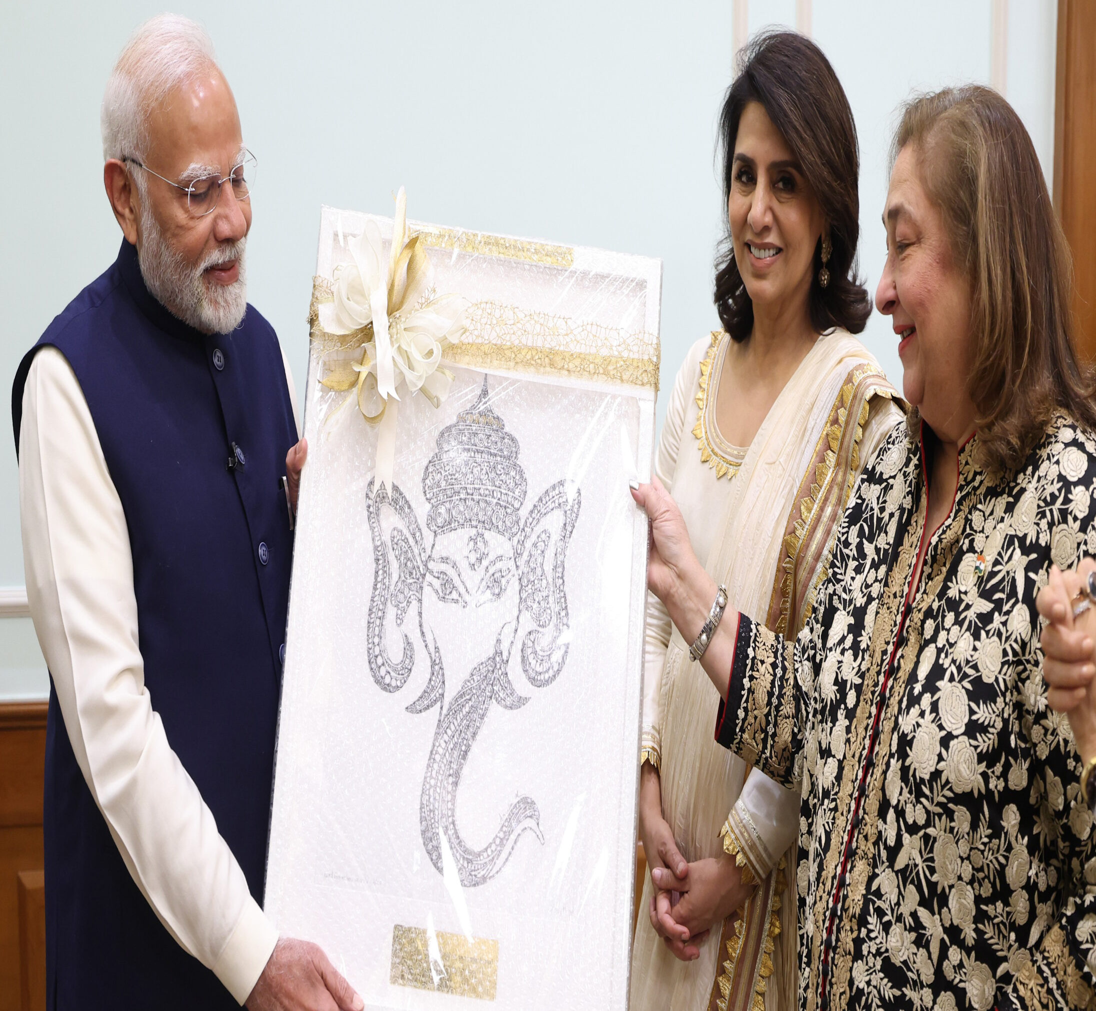 Kapoor Family meeting with PM at his residence, in New Delhi on December 11, 2024.