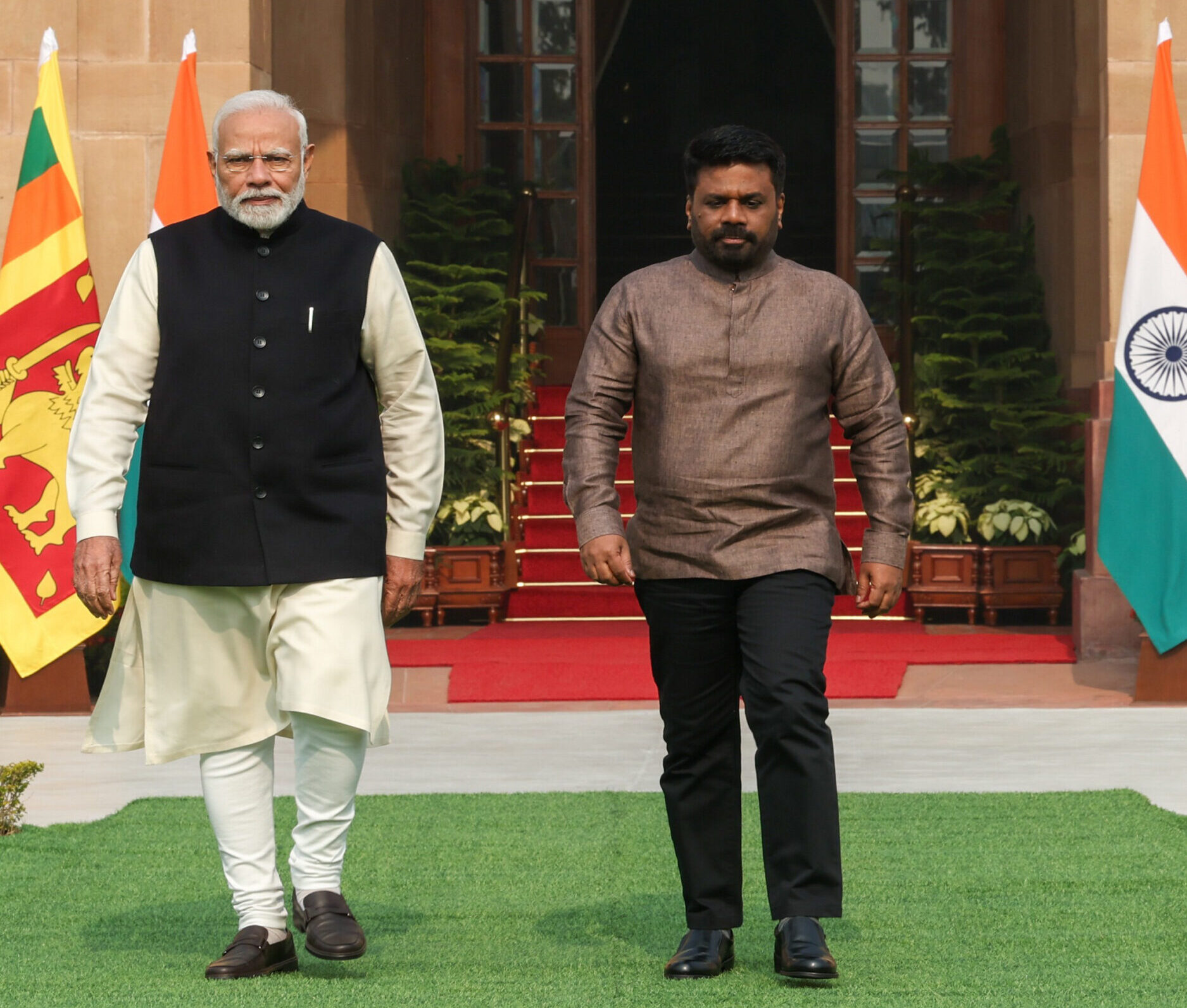 PM meets the President of the Democratic Socialist Republic of Sri Lanka, Mr. Anura Kumara Dissanayake at Hyderabad House, in New Delhi on December 16, 2024.