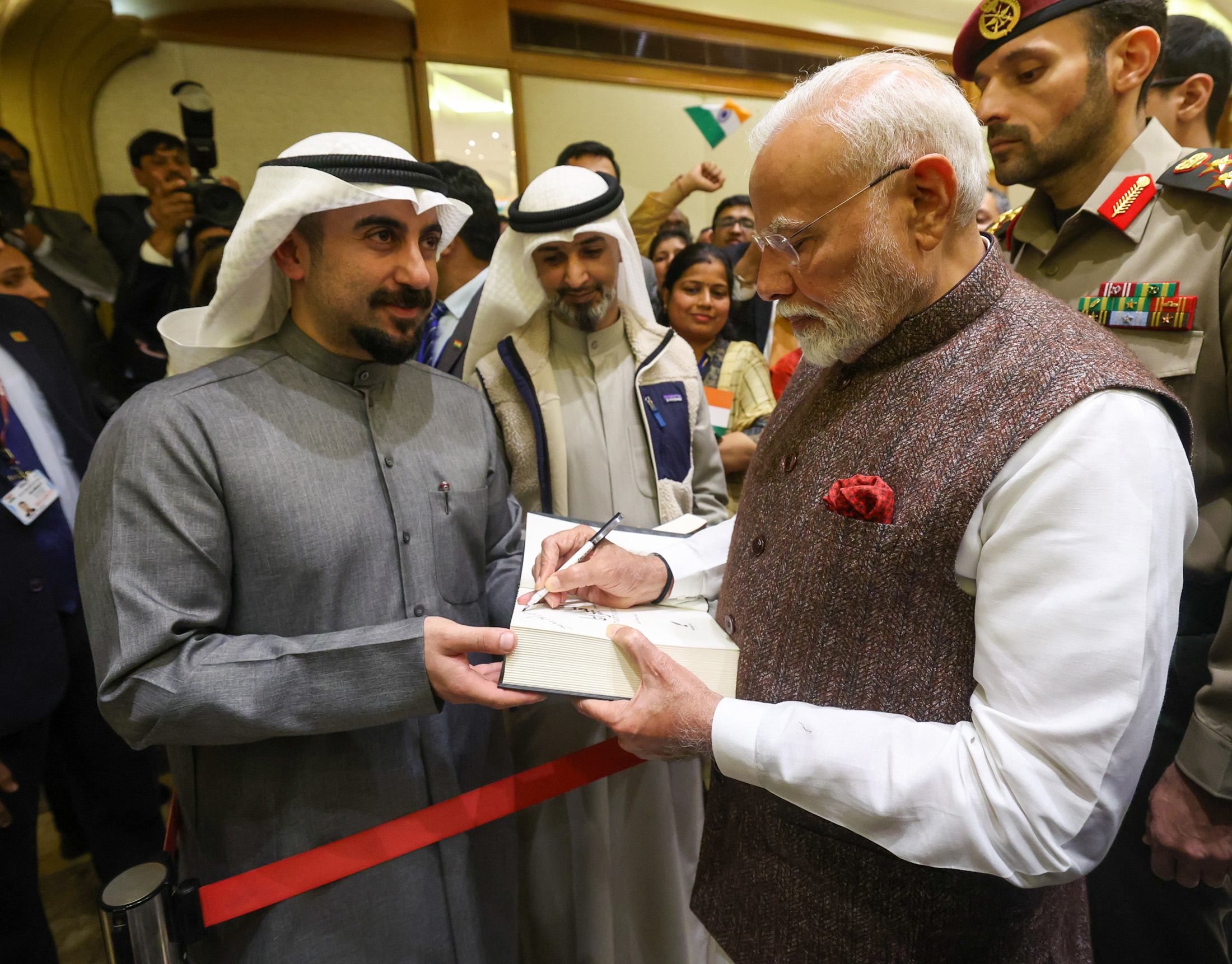 PM expresses happiness on a heartwarming welcome from the Indian diaspora in Kuwait