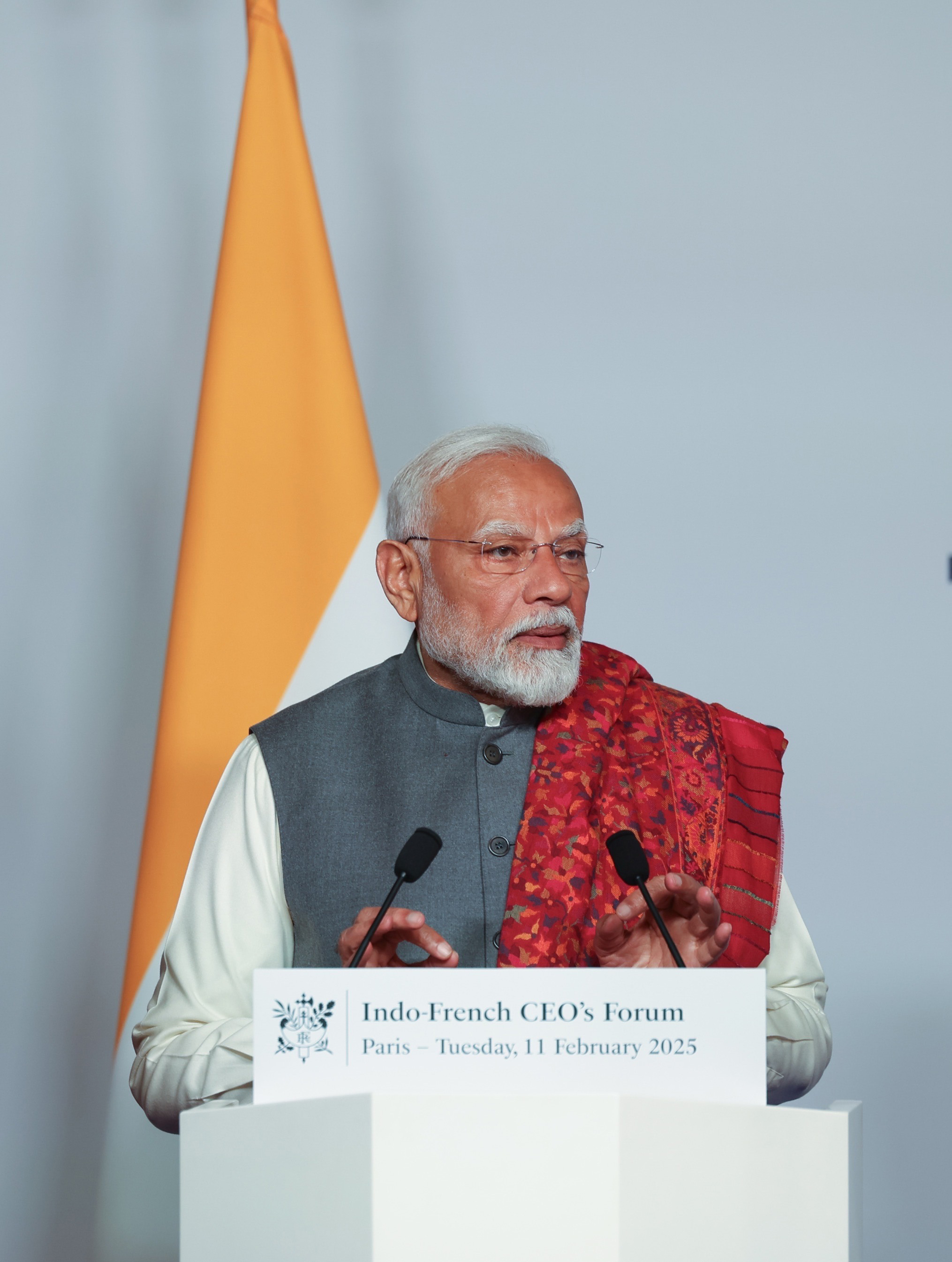 PM addresses the 14th India-France CEOs Forum