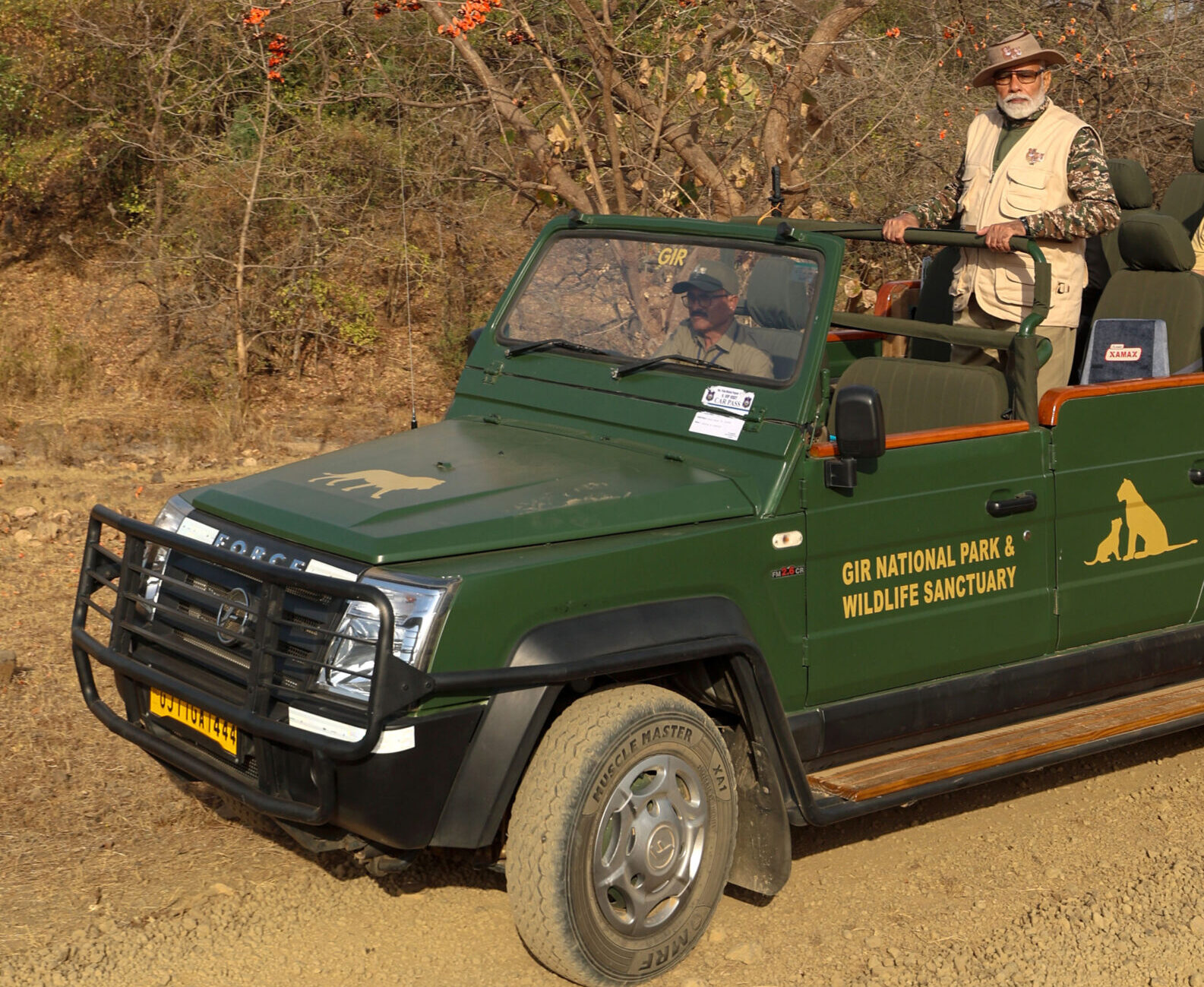 PM visits Gir National Park on the occasion of World Wildlife Day, in Gujarat on March 03, 2025.